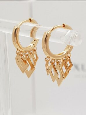 گوشواره آویز لوزی ژوپینگ